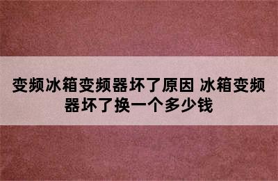 变频冰箱变频器坏了原因 冰箱变频器坏了换一个多少钱